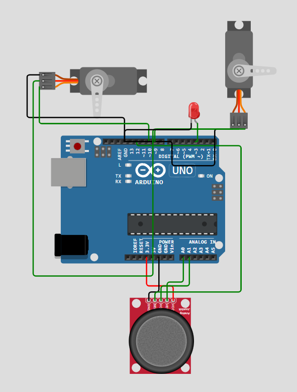 Arduino Servo Control Circuit Diagram